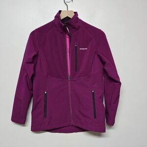 Patagonia Women's XS Magenta Softshell Jacket Polartec Power Dry Stretch Zip-Up‎